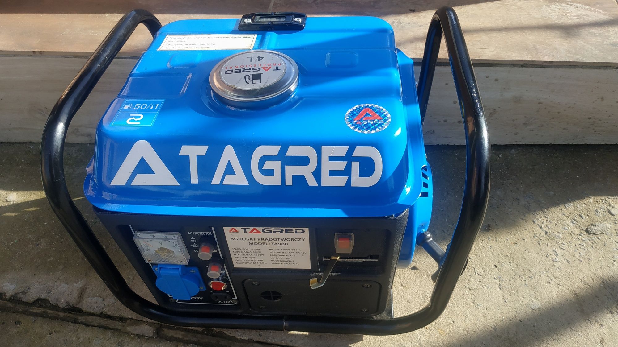 Генератор TAGRED 1250W ПОЛЬЩА! Компактний та Надійний. Мідна обмотка