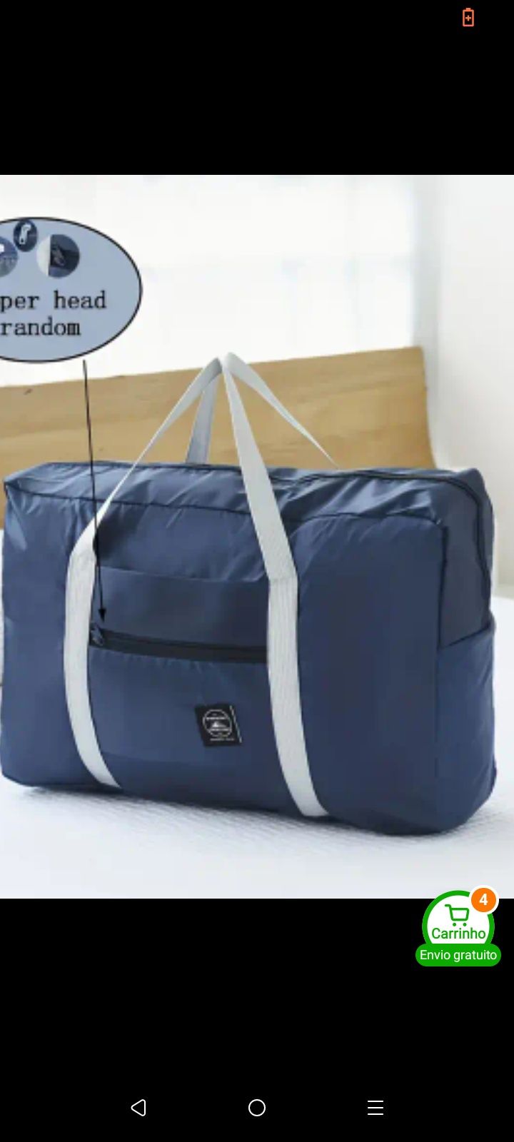 Saco dobrável de viagem