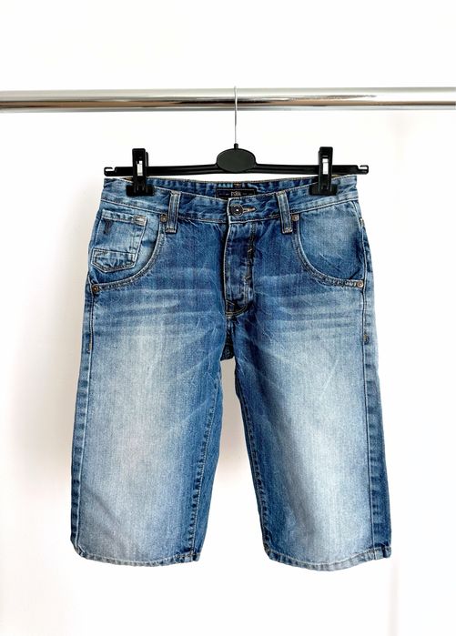 Niebieskie męskie krótkie spodenki jeansowe szorty XS 44 New Yorker