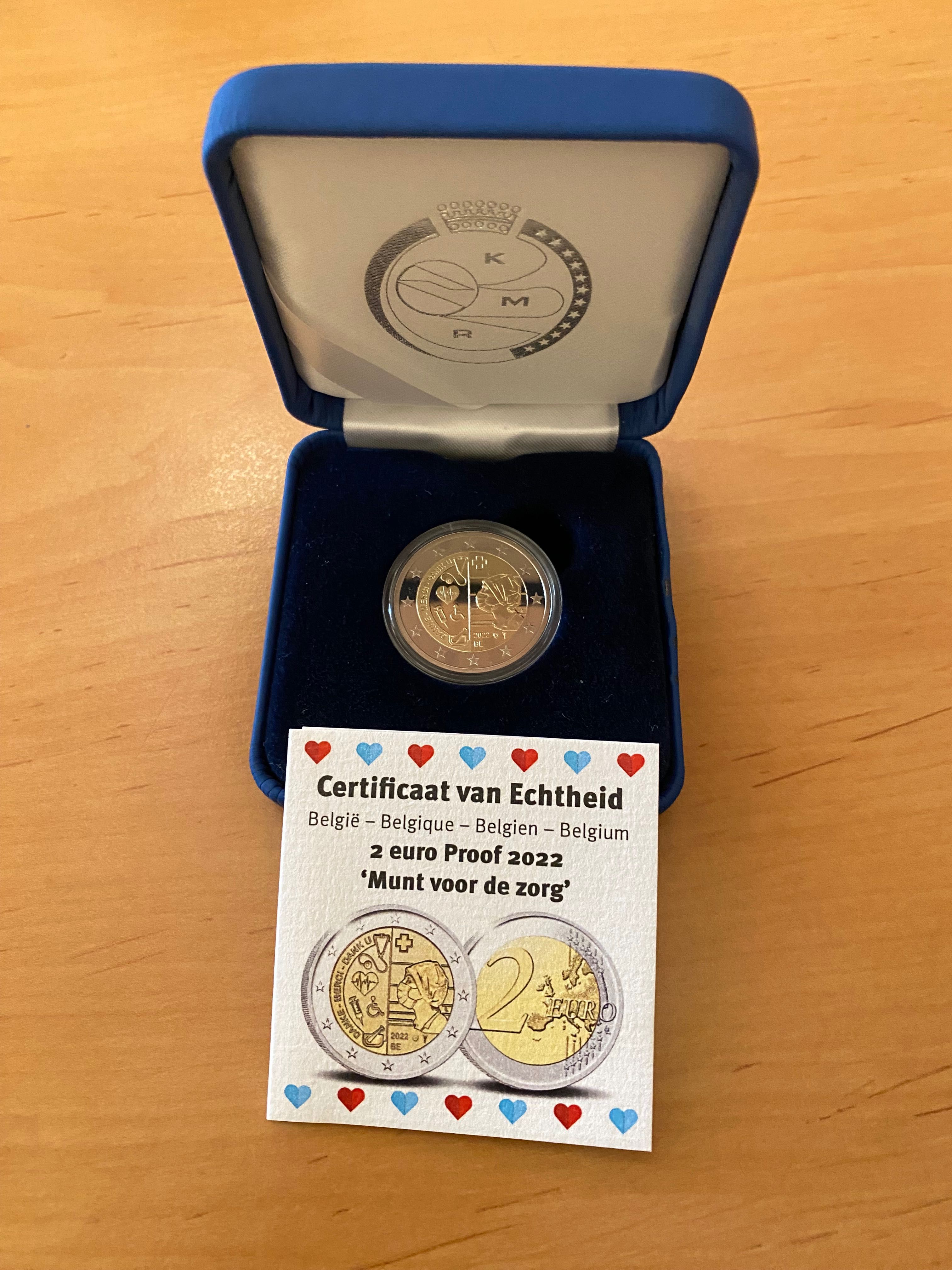 Moeda 2€ Bélgica 2022 - Proof