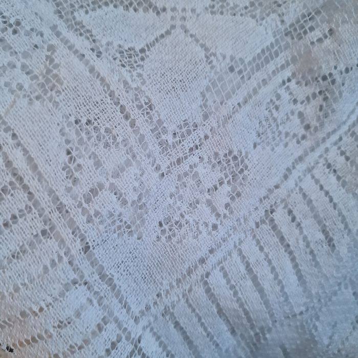 Toalha de mesa em renda de filé - vintage