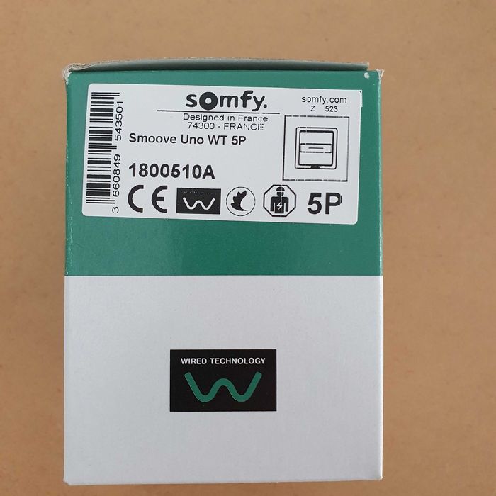 Somfy Smoove Uno WT 5P przełącznik do żaluzji fasadowych i rolet 5 szt