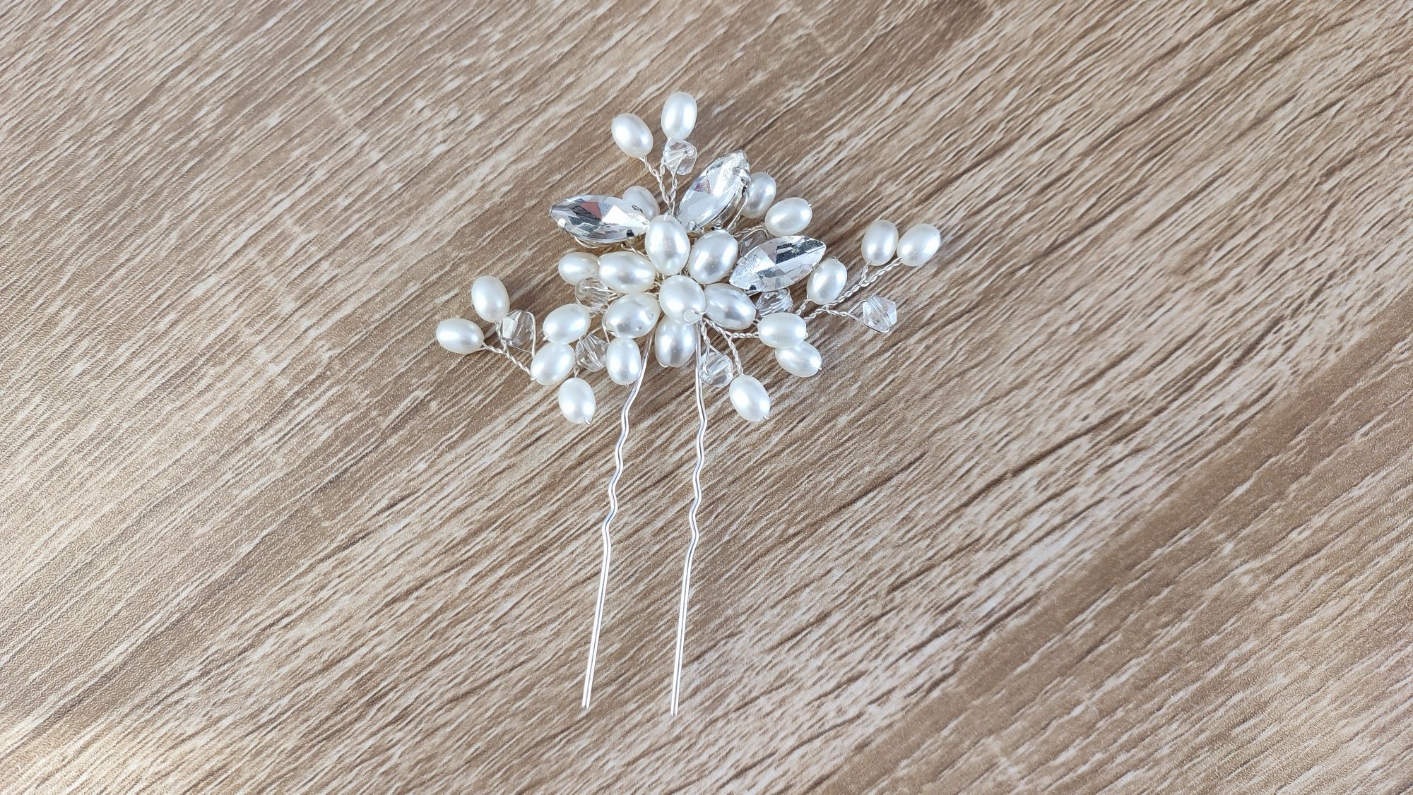Ozdoba do włosów ślub komunia perły