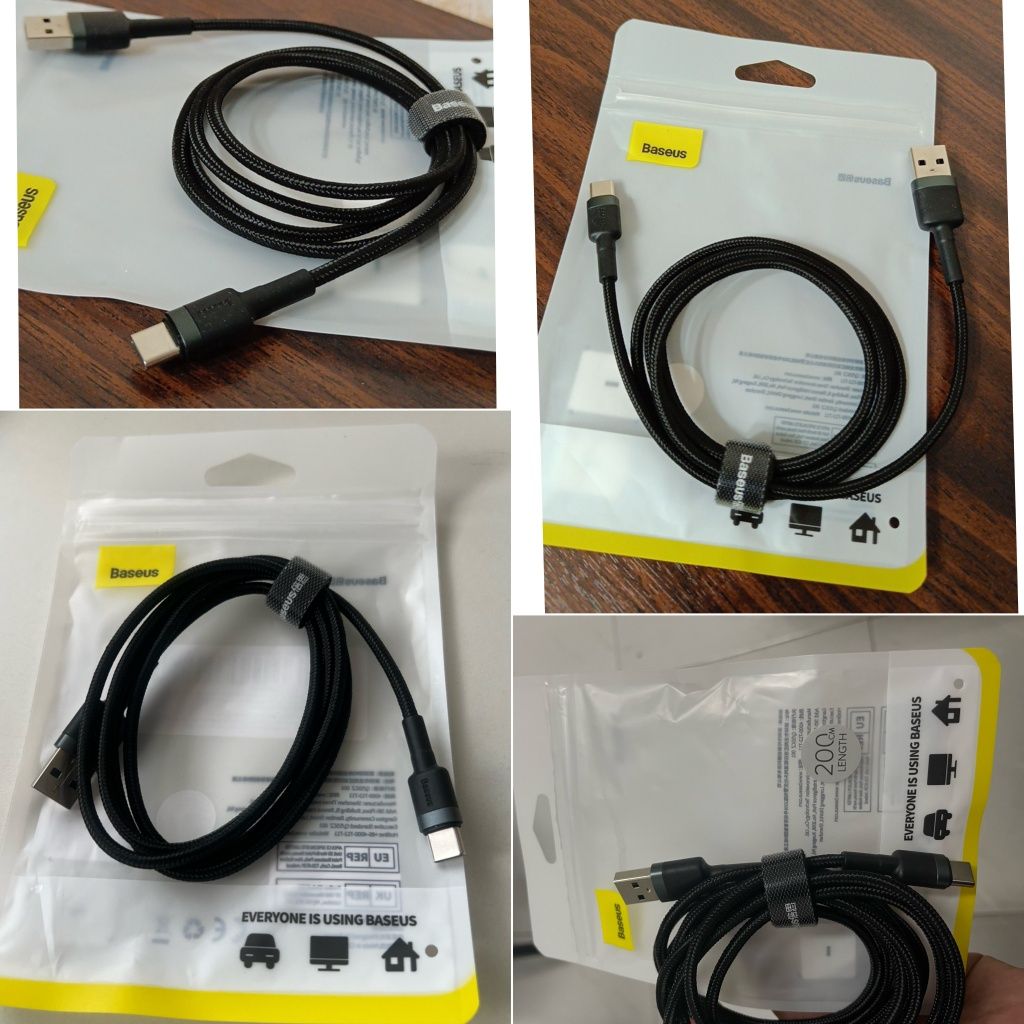 Кабель Baseus 4 в 1 type c micro usb lightning шнур