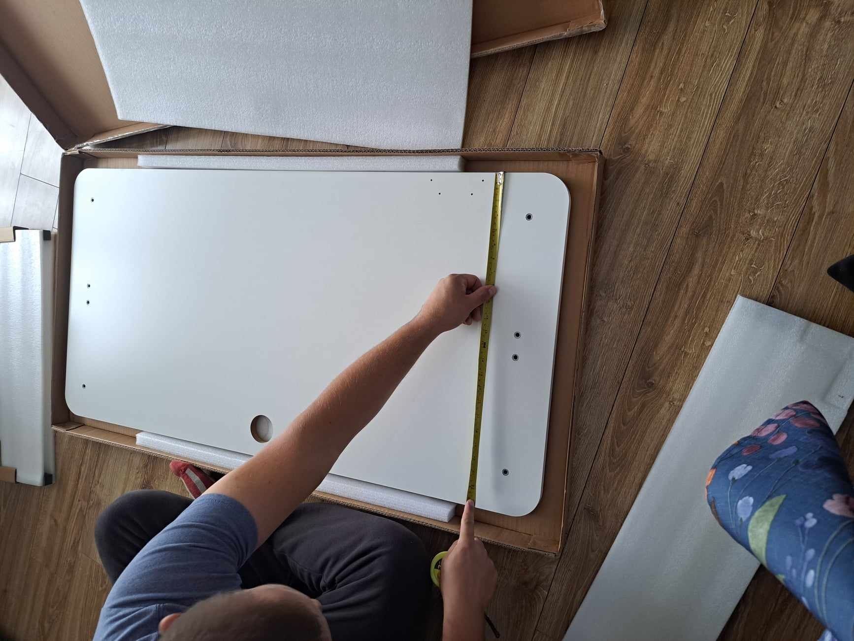 Blat z MDF antypoślizgowy do biurka  elektrycznego 120x60x1,8