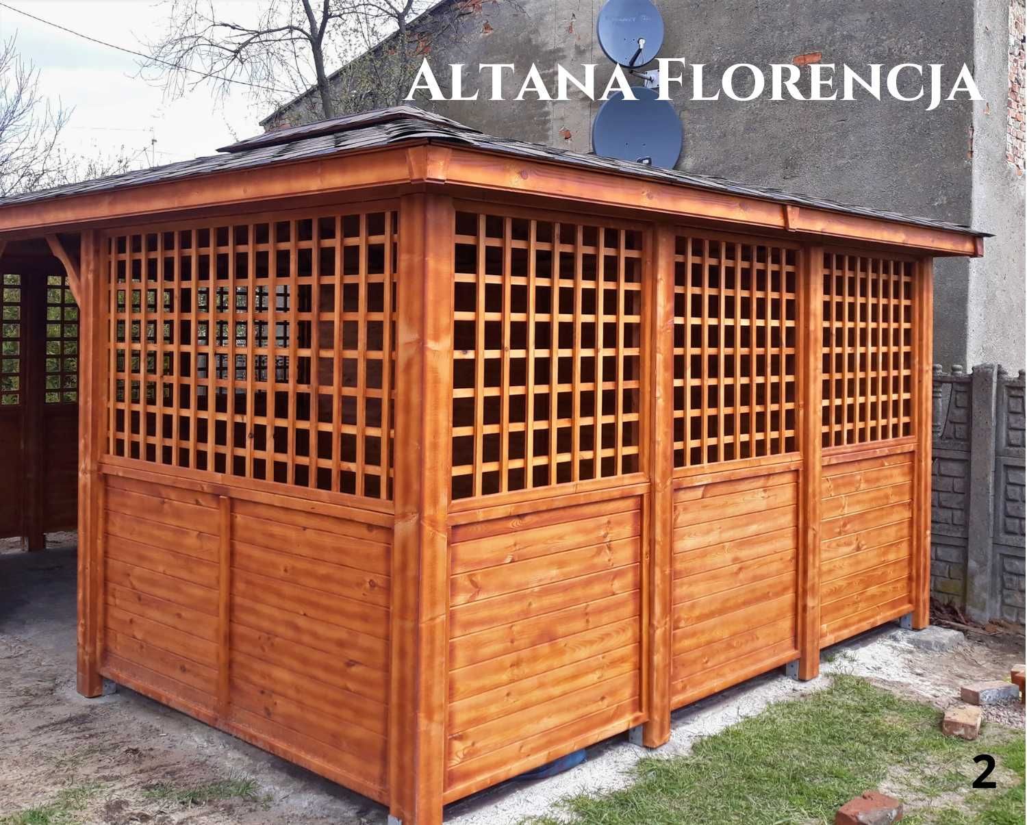Altana drewniana ogrodowa Florencja. Szybka realizacja. Producent