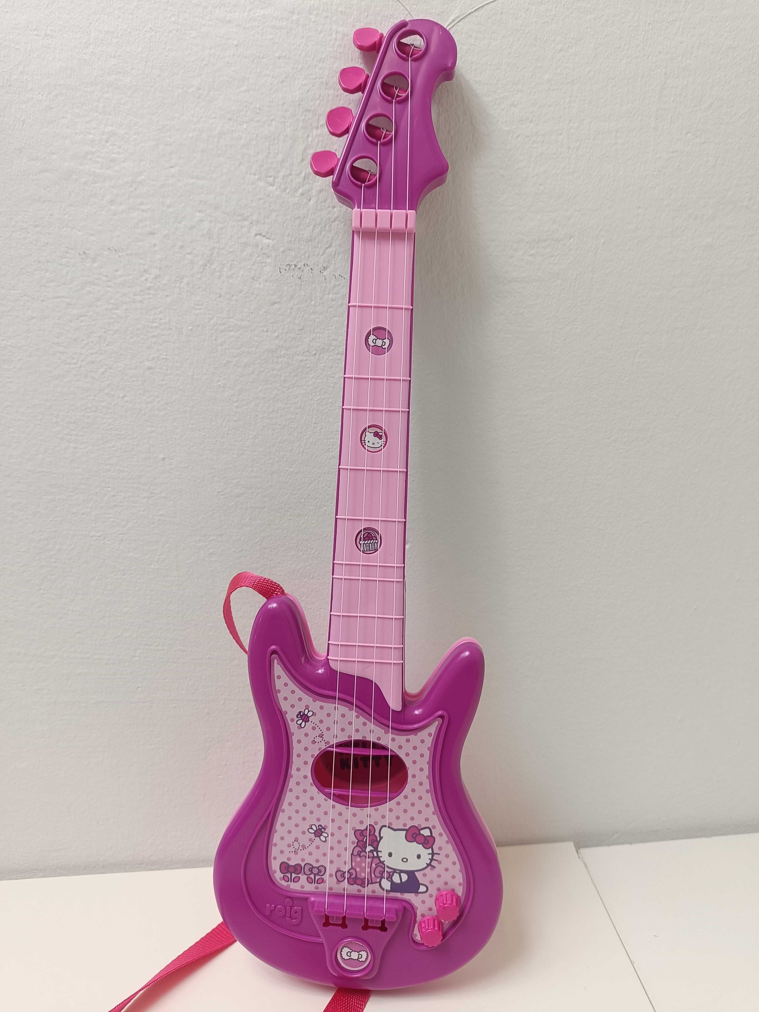 Reig hello kitty zestaw muzyczny gitara mikrofon statyw wzmacniacz