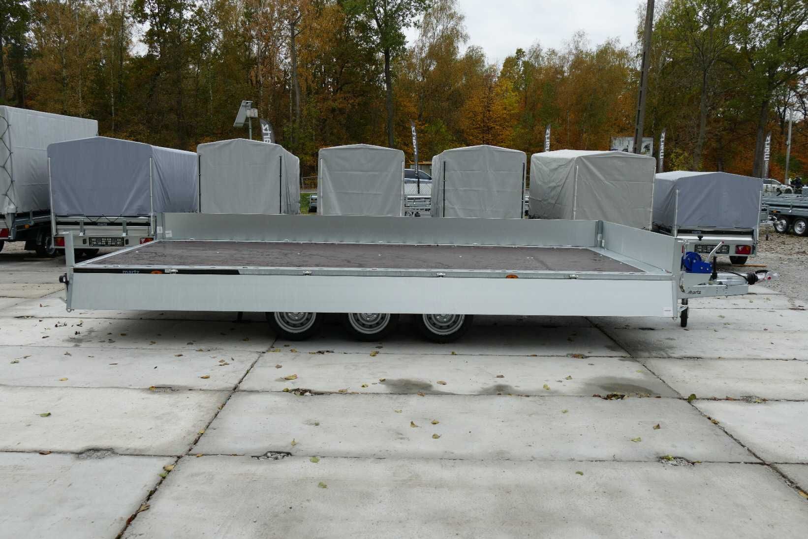 Przyczepa laweta platforma Martz GT Plateau 500/3 Burty Alu DMC 3500kg