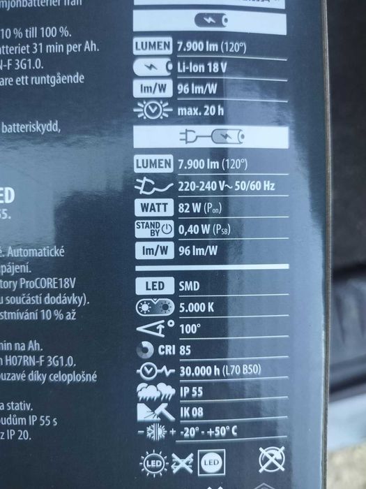 Przenośny reflektor hybrydowy LED BS 8050 MH Brennenstuhl Bosch