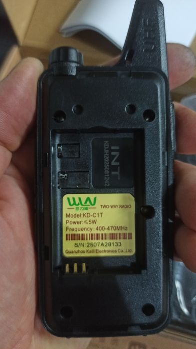 Рація 2 шт.  UHF WLAN KD-C1T  5W аналог baofeng T20