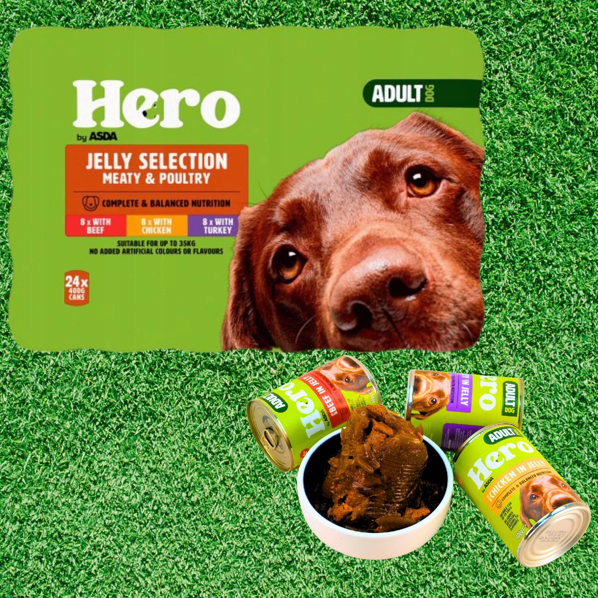 Mokra karma dla psa Hero MIX SMAKÓW w galaretce 24 x 400g 9,6 kg