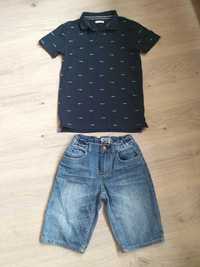 Spodenki jeansowe i bluzka Reserved chłopak r.152
