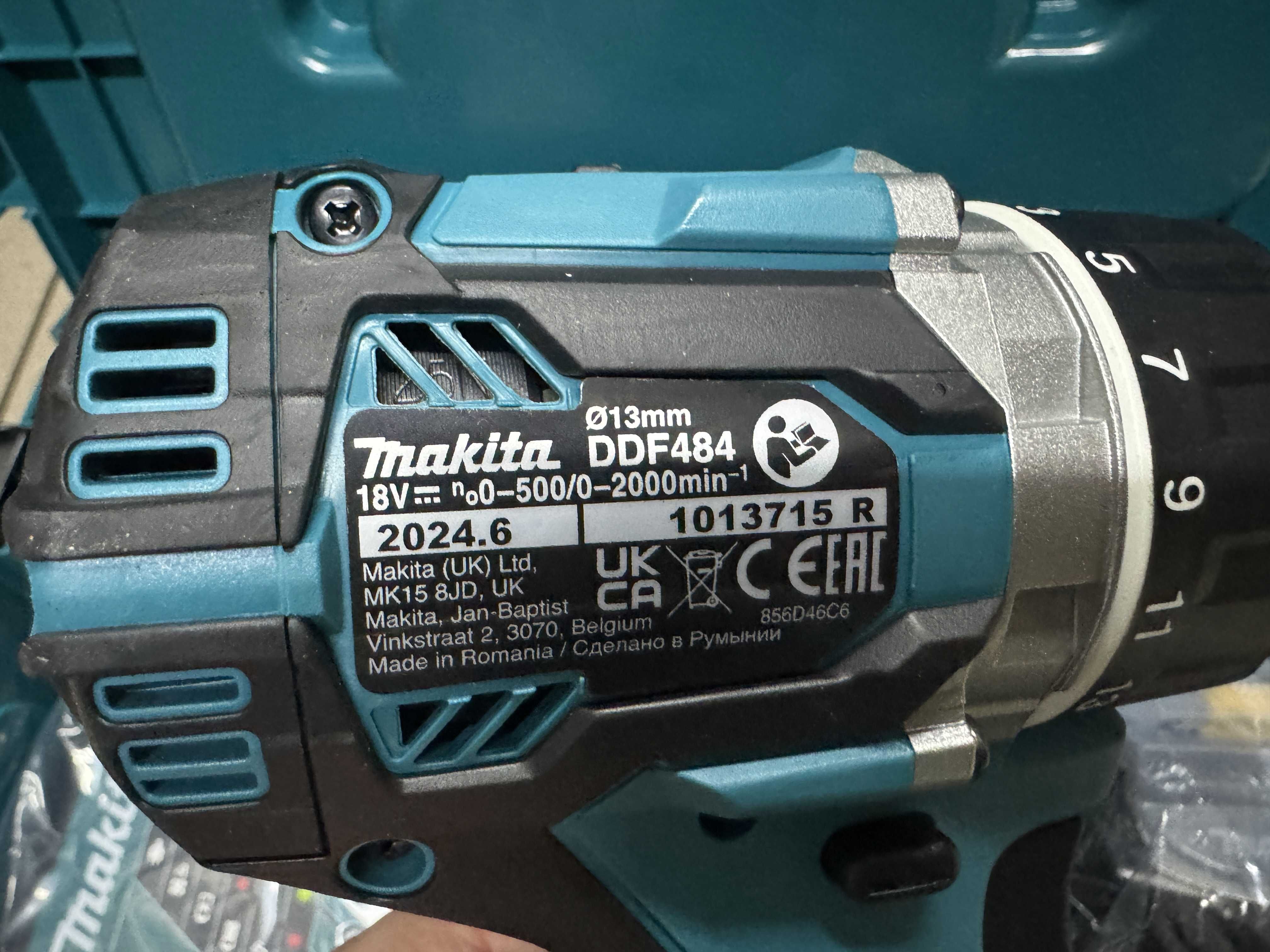 Дрель-шуруп аккум Makita DDF484RTJ (Тушка/2 АКБ 5 Ач/ЗУ/Макпак) НОВА!
