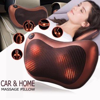 Масажна Подушка Massage Pillow 8028 Роликовий Масажер Для Шиї І Спини