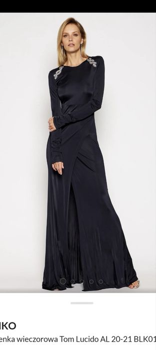 Pinko dopasowana czarna sukienka studniówka rix XS