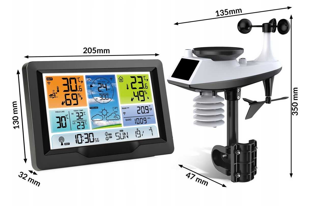 Bezprzewodowa stacja pogodowa POGODY HIGROMETR + CZUJNIK