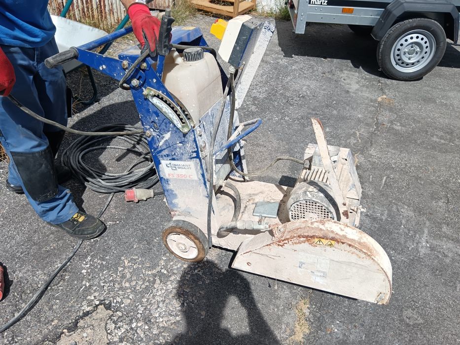 Máquina corte asfalto, pavimento