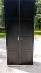 Szafa wysoka ubraniowa aktowa czarna IKEA 100x38x236cm szafy do biur