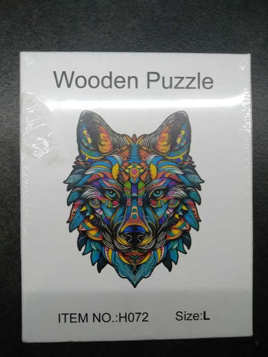 Puzzle drewniane dla dorosłych rozmiar L 167elementów wilk na prezent