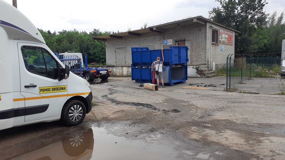 Kontener hakowy bramowy  platforma Kp 7 kp10 kp21 kp36