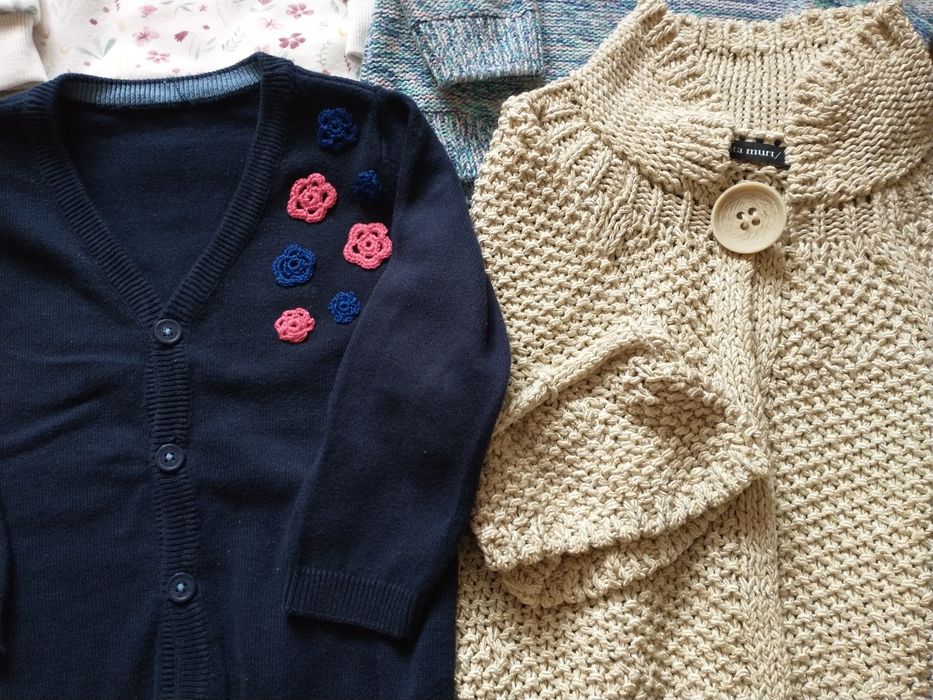 Zestaw sweter 3 szt bluza 3 szt 86 92 dla dziewczynki