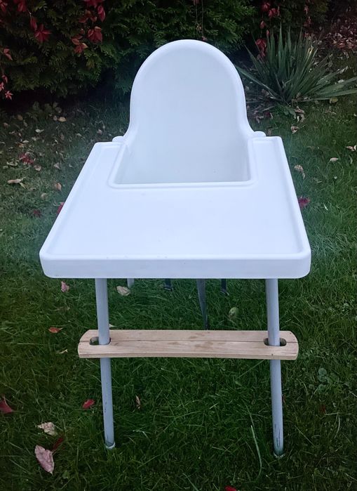 Krzesełko niemowlęce do karmienia IKEA ANTILOP z podnóżkiem i poduszką