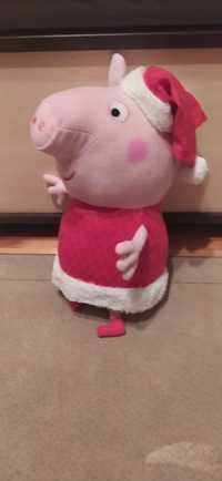 Duża Peppa Pig wersja świąteczna 50 cm