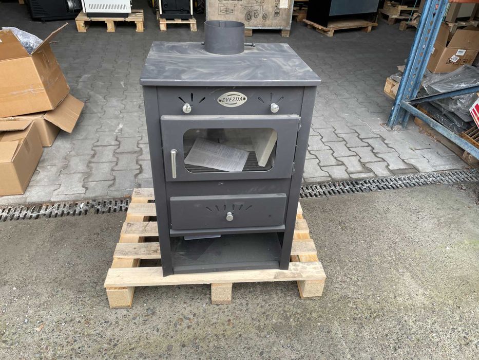 Piec kominek stalowy koza szamotowy ZVEZDA 1B 9 kW II Gatunek