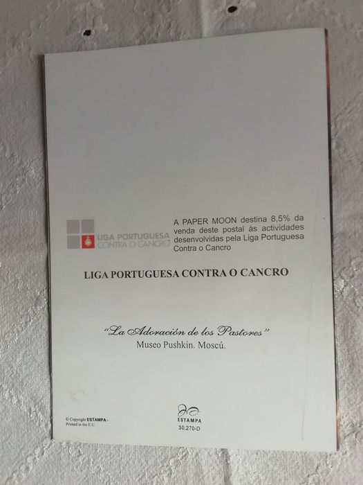 Postal de Natal Paper Moon - La Adoracion de Los Pastores