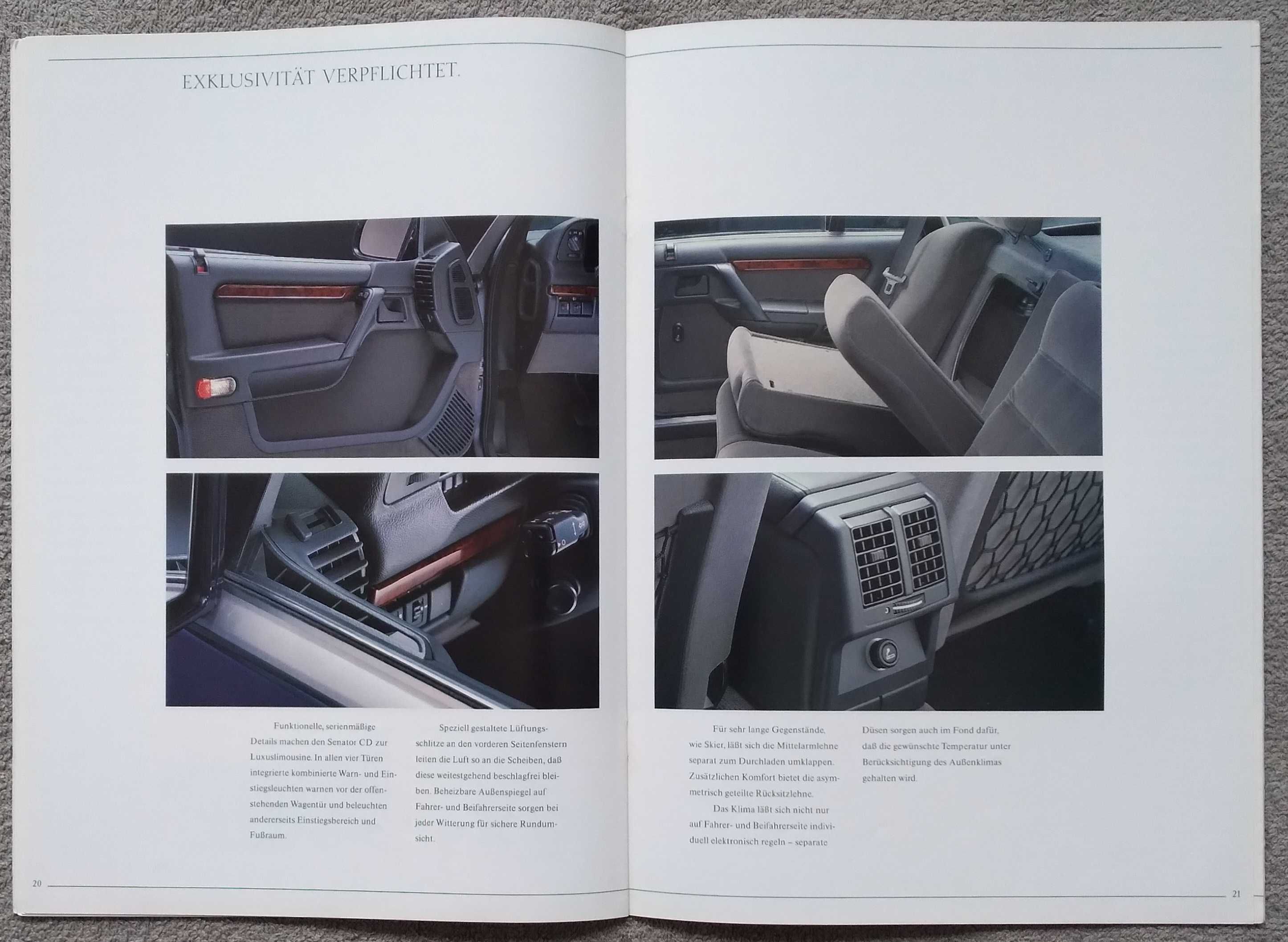 Prospekt Opel Senator rok 1990