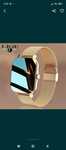 Damski zegarek Smart Watch z dwoma paskami. Złoto -bezowy
