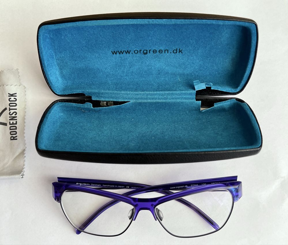 Жіноча синя оправа окуляри cateye котяче око Orgreen Edna 130