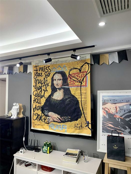 GOBELIN obraz 73x95 Mona Lisa Abstrakcja Graffiti
