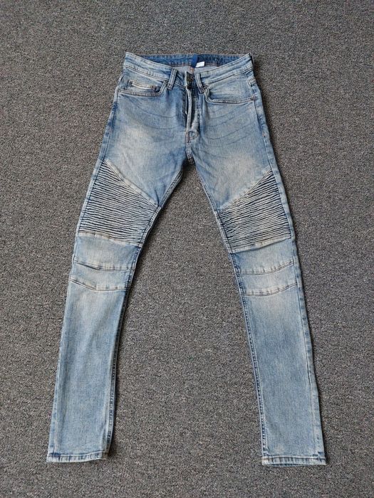 Spodnie jeans H&M Divided rozm. 28 skinny fit biker denim pants