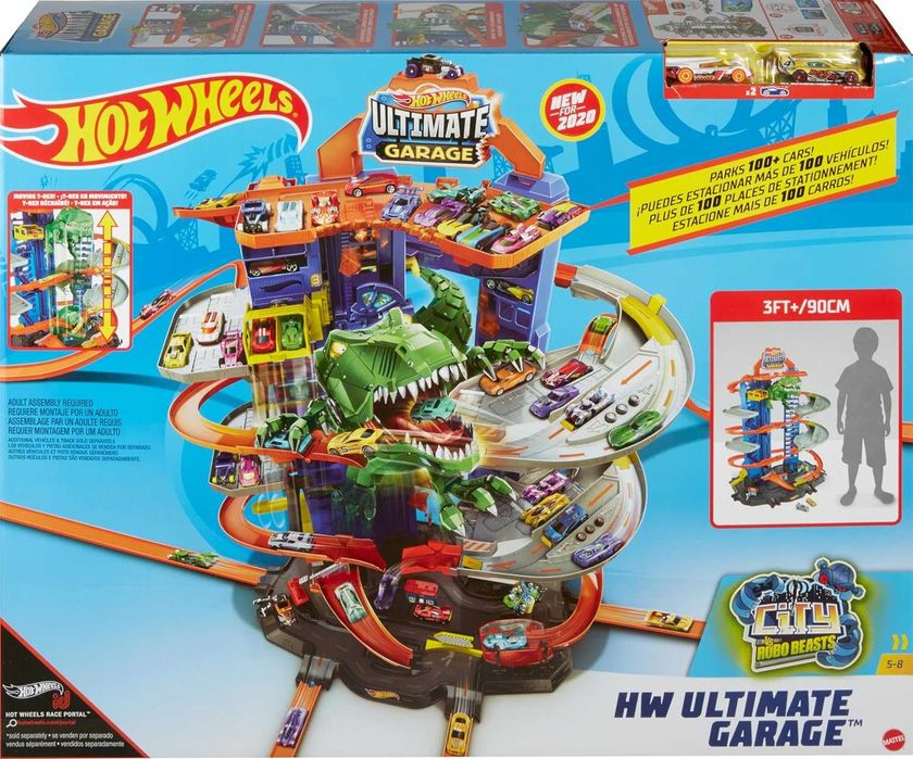 Ігровий набір Hot Wheels City Легендарний гараж Ті-Рекса GJL14 • Новий