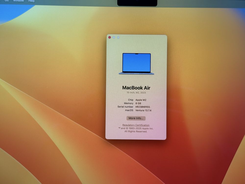 Apple MacBook Air 15 Space Gray, 256GB, 8GB, Apple M2 MQKP3 2023 НОВИЙ