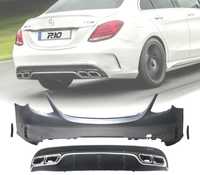 PARA-CHOQUES TRASEIRO PARA MERCEDES W205 LOOK C63 14-18 PONTEIRAS DE ESCAPE