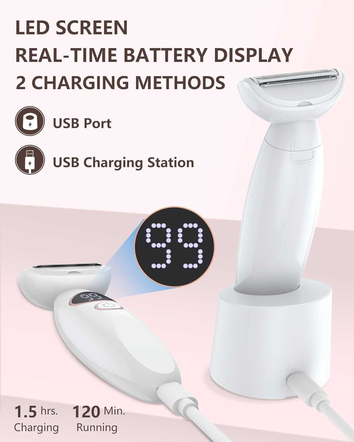 DEPILATOR  3W1 na mokro i sucho SHAVER 8308