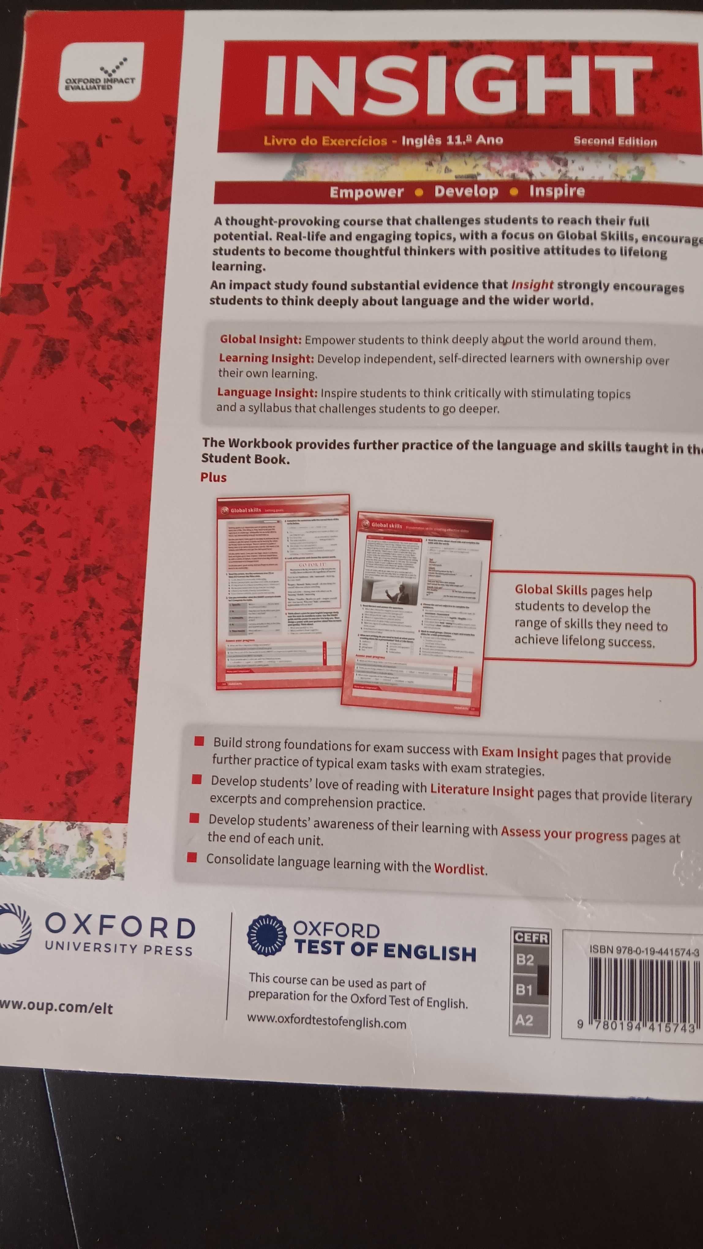 Livro de fichas Inglês 11º Insight