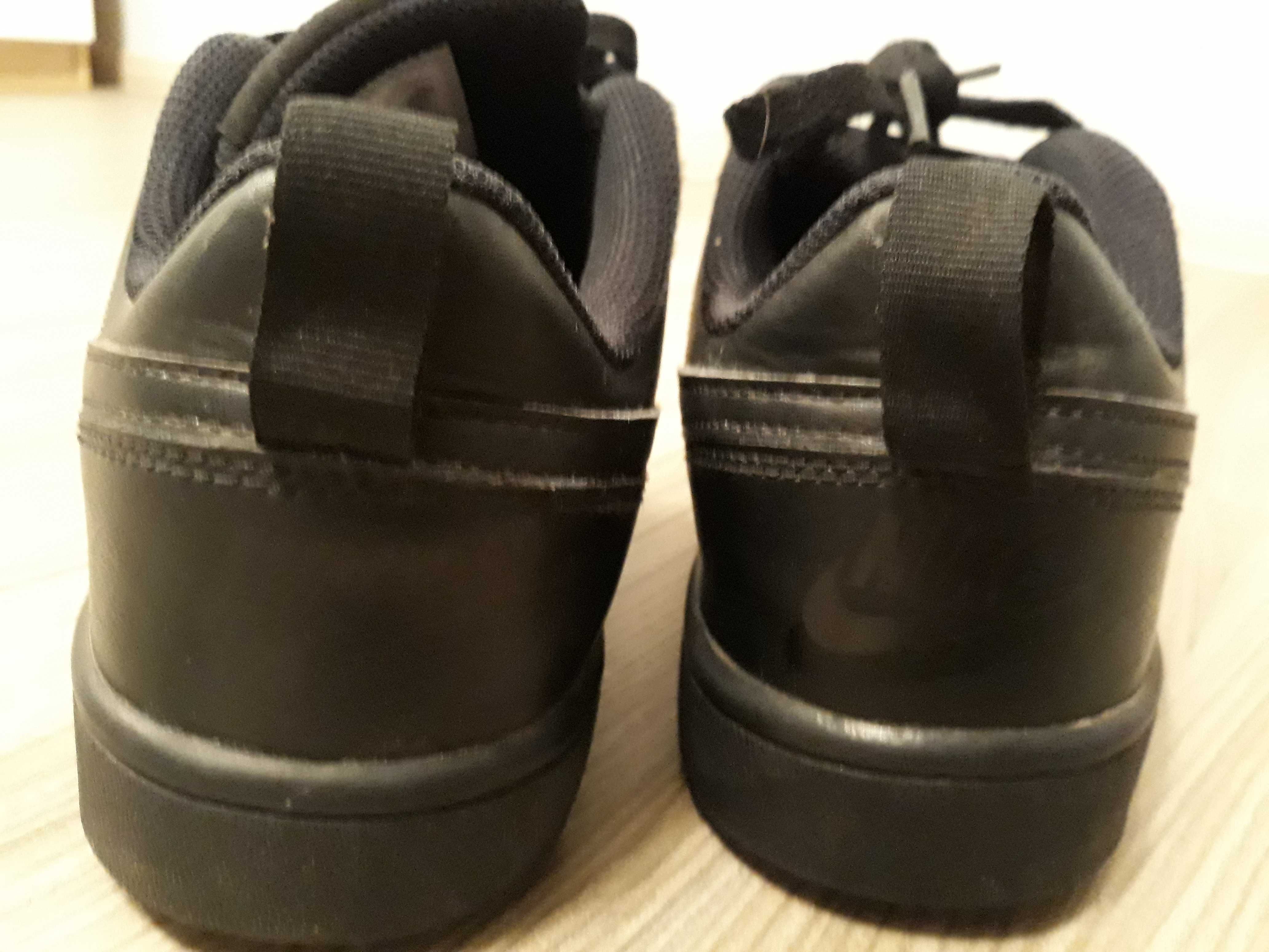 Buty Nike czarne klasyczne skórka rozm.38 dł wkładki 24 cm.