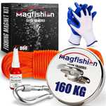 Pesca Magnética Iman Neodyum 160Kg c/ Corda  (NOVO)