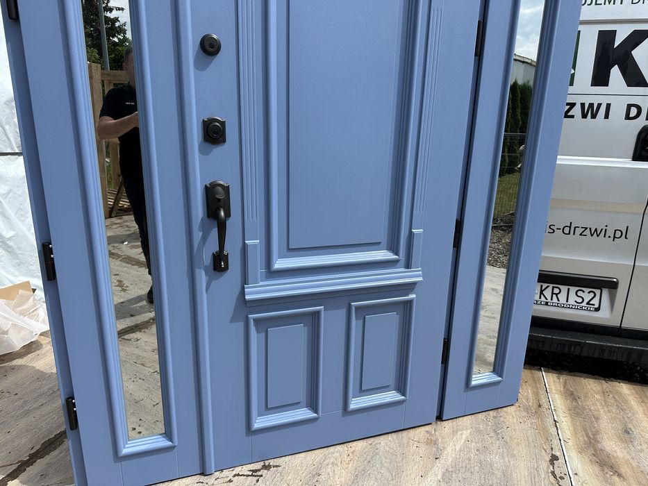 Drzwi zewnętrzne drewniane Amerykanskie SCHLAGE Montaż Cała Polska