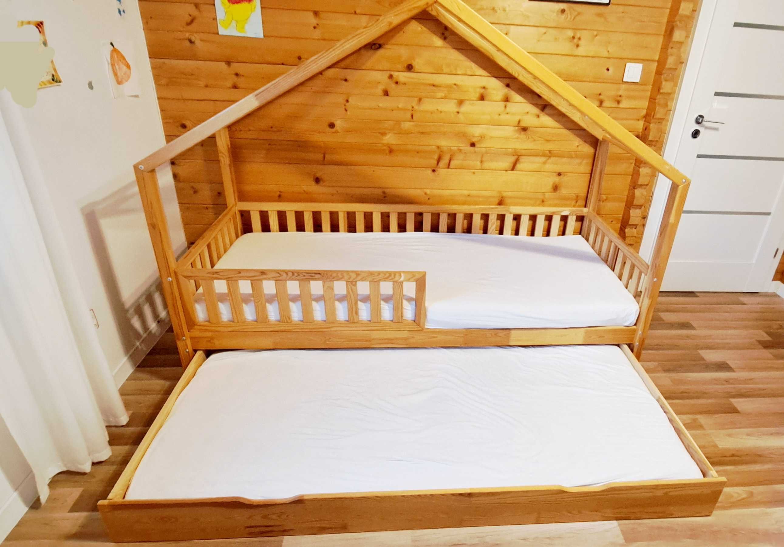 Łóżko domek dla dzieci 80x190 podwójne