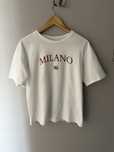 T-shirt biała koszulka Bawełna oversize klasyczna z napisem basic