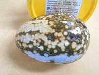 Ovo mineral semi-precioso jaspe orbicular 11,8x8cm