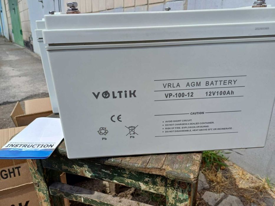Акумулятор AGM 12V 100Ah VOLTIK