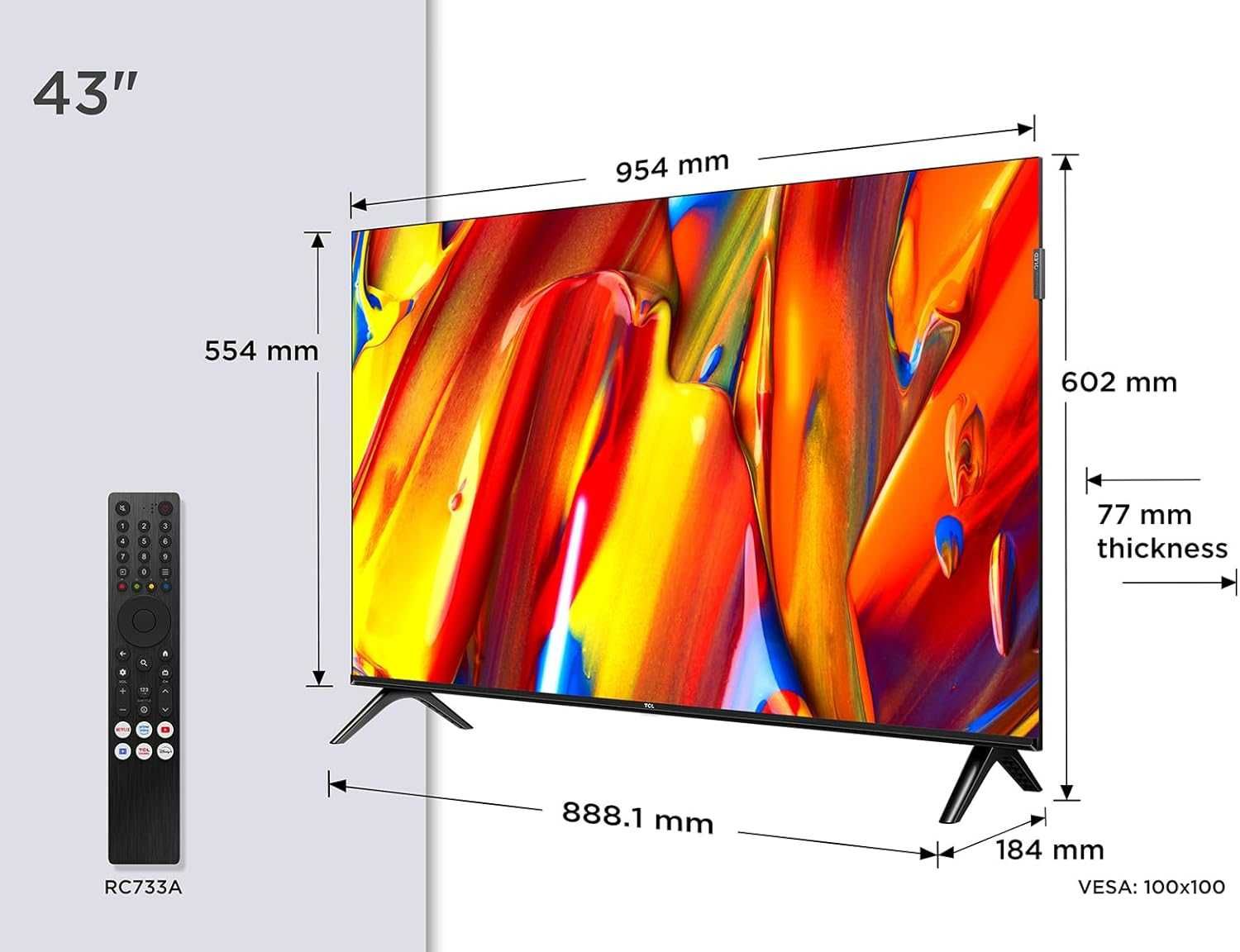 Телевізор TCL QLED 43V5C