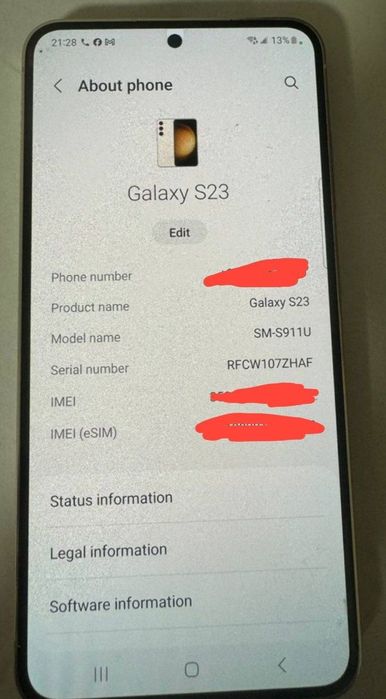 SAMSUNG Galaxy S23 SM-S911U 128GB
