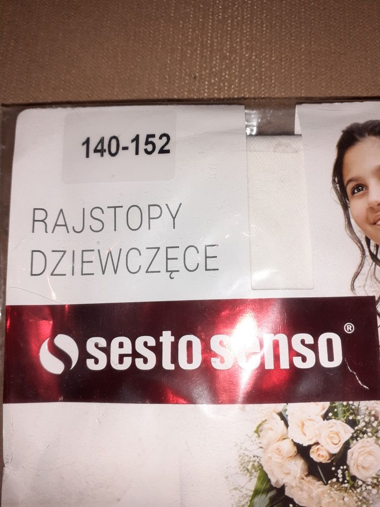 Białe rajstopy nowe