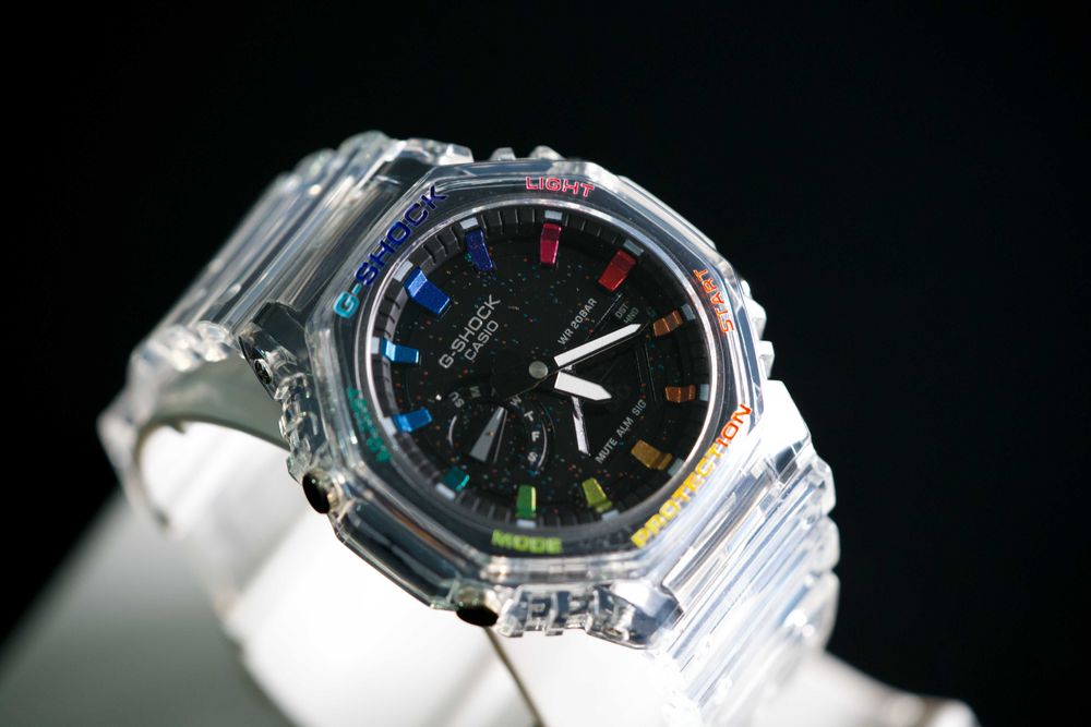 Casio G-Shock GA-2100 CasiOak Crystal Jellyfish Rainbow. Nowy. Mod